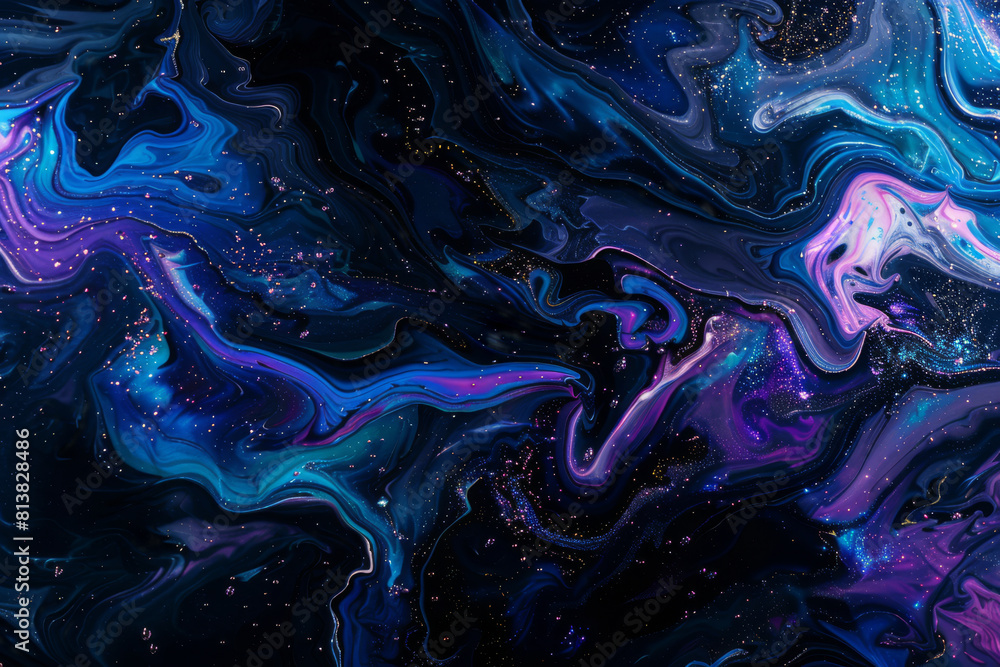 Galactic Blue Waves with Glittering Stars Galactic Blue Waves with Glittering Stars