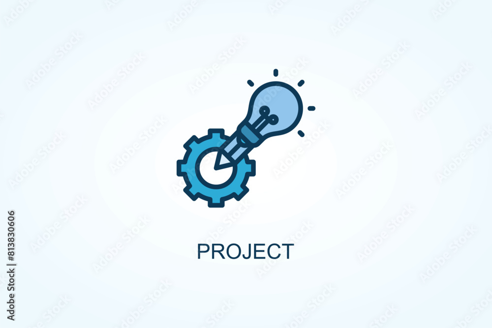 Fototapeta premium Project vector or logo sign symbol illustration
