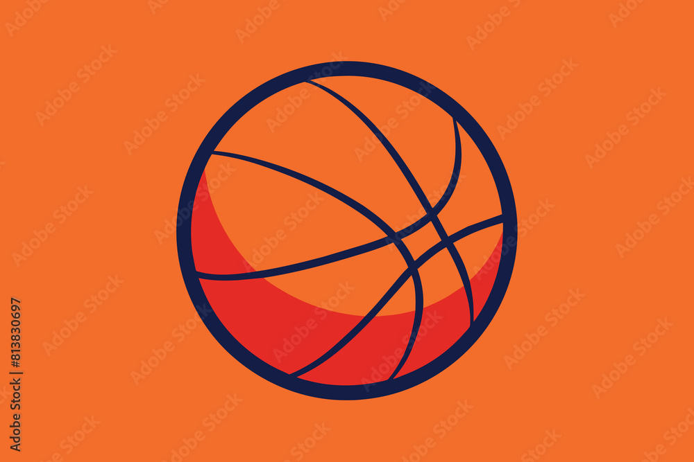 basketball isolated on a monotonous background