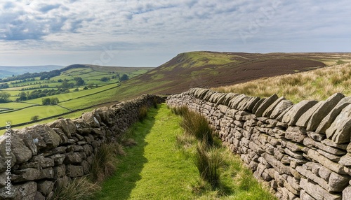 drystone walls and hills photo