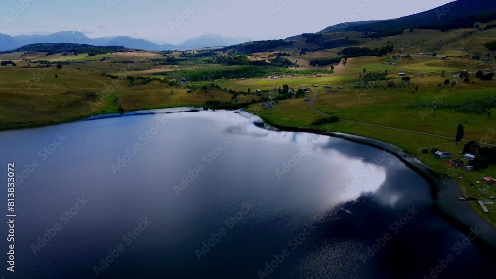 Aerial view of Lago Frio in Chile Aerial view of Lago Frio in Chile