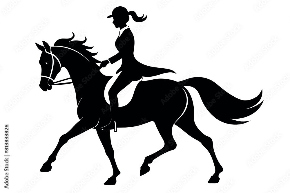 Naklejka premium equestrian sport. Ipodrome competitions