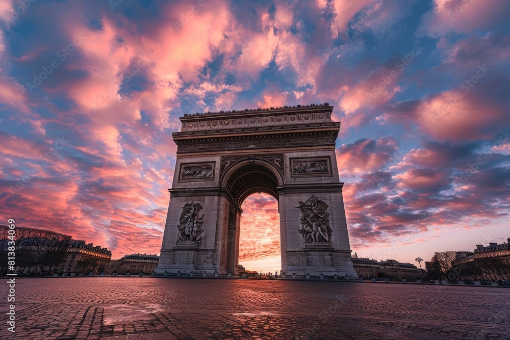 Fototapeta premium Paris Arc de Triomphe (Triumphal Arch) in Paris, France