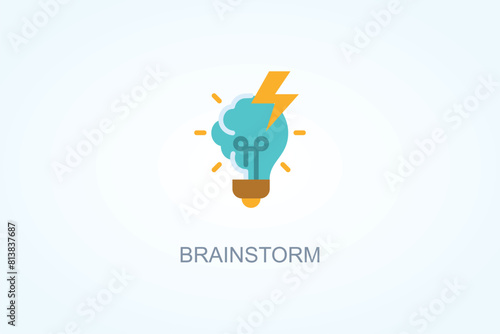 Brainstorm Vector  Or Logo Sign Symbol Illustration