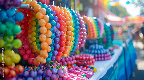 Vibrant Rainbow Craft Fair: LGBTQ Artisans Showcase Handmade Goods and Rainbow themed Crafts at Festive Festival Celebration   Photo Realistic Stock Concept
