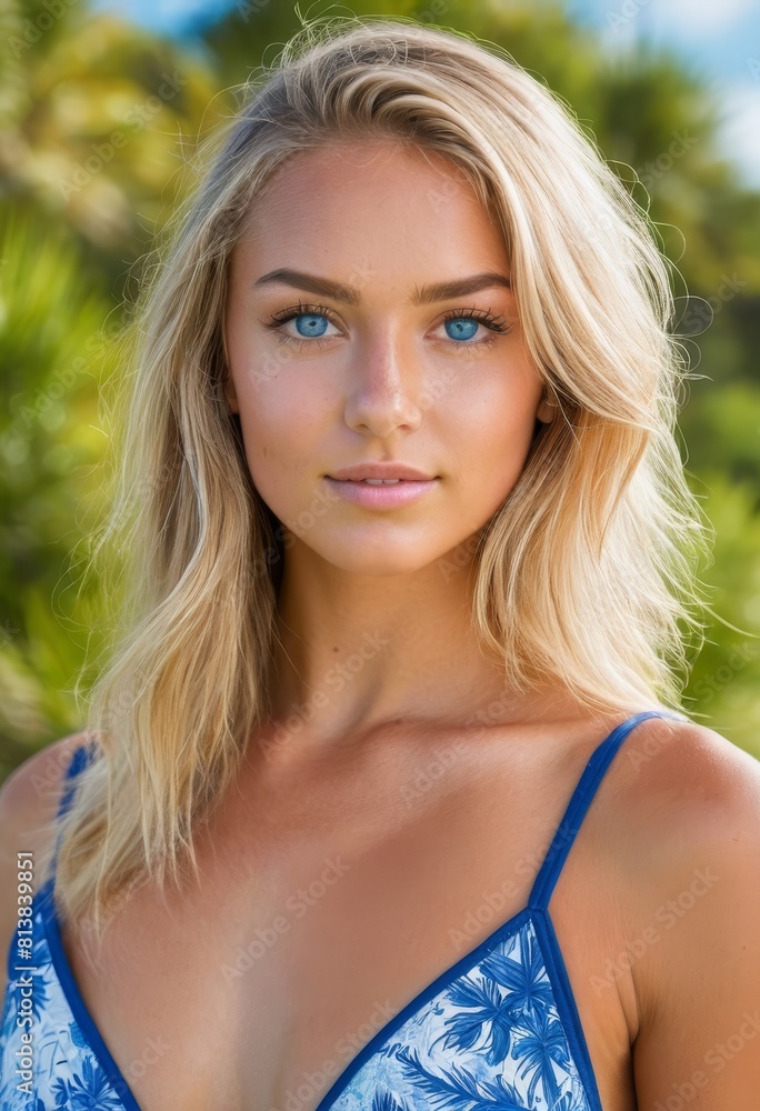 portrait of a woman in bikini portrait of a woman in bikini