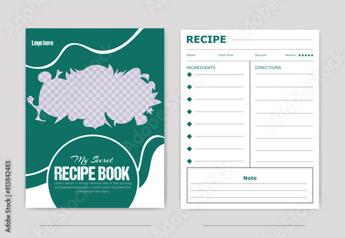 restaurant food menu recipe book design template for cookbook