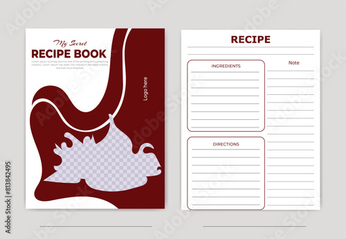 restaurant food menu recipe book design template for cookbook