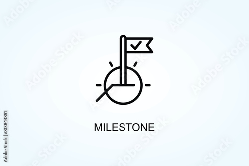 Milestone Vector  Or Logo Sign Symbol Illustration