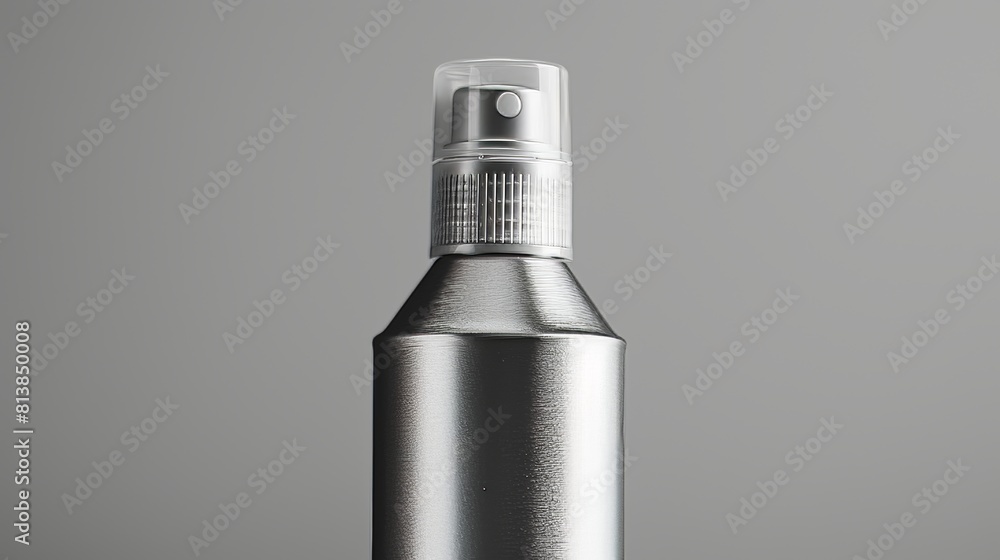 Detailed close-up of a deodorant spray bottle, isolated and elegantly lit in a studio setting, emphasizing its design for advertising Detailed close-up of a deodorant spray bottle, isolated and elegantly lit in a studio setting, emphasizing its design for advertising