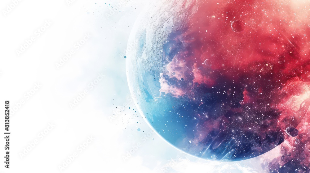 Fototapeta premium wallpaper with abstract background of outer space planet and universe concept