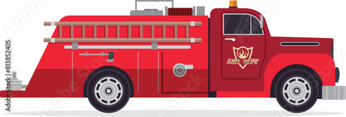 red fire truck