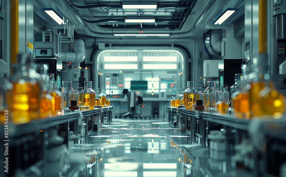 Factory for the production of medicines. Factory for the production of medicines.