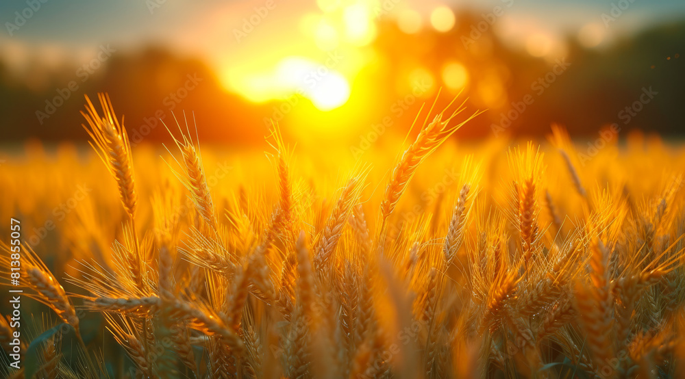 Wheat field at the sunset Wheat field at the sunset