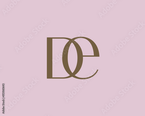 DE letter logo icon design. Classic style luxury initials monogram.