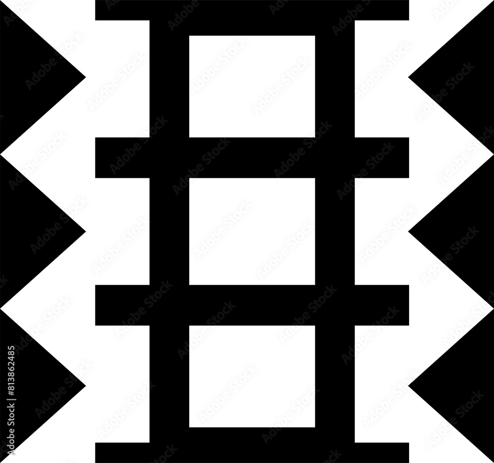 Abstract geometric decoration. Simple, minimalistic, simple flat black geometric design element Abstract geometric decoration. Simple, minimalistic, simple flat black geometric design element