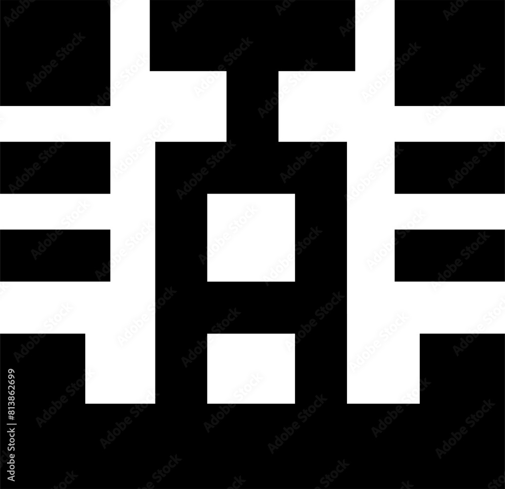Abstract geometric decoration. Simple, minimalistic, simple flat black geometric design element Abstract geometric decoration. Simple, minimalistic, simple flat black geometric design element