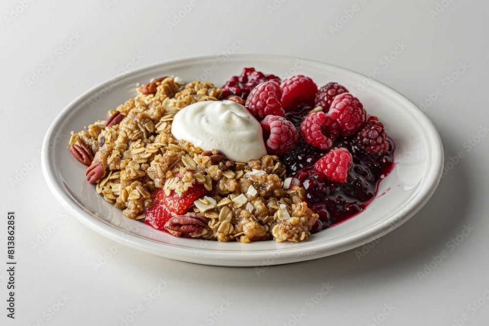 Satisfying Fruit Crisp with Oat Crumble Satisfying Fruit Crisp with Oat Crumble