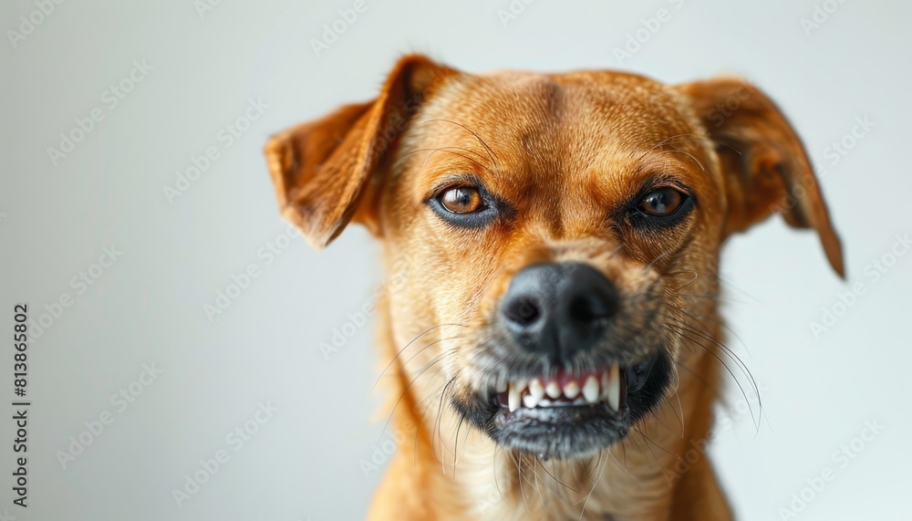 A dog with a big grin on its face and teeth showing by AI generated image A dog with a big grin on its face and teeth showing by AI generated image