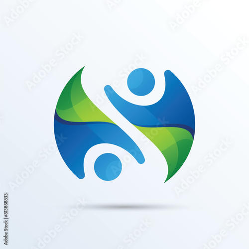 Coach energy logo design for Life coaching logo, coaching Dream of success logo design vector template