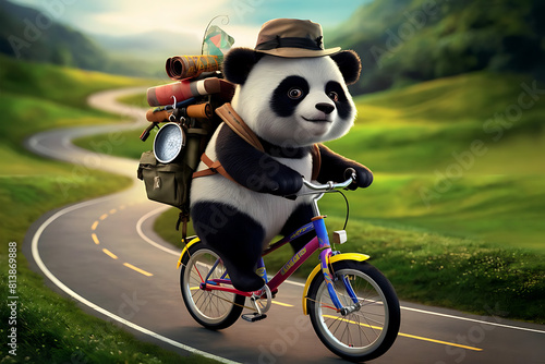 panda on a bike © Muhammad Naeem