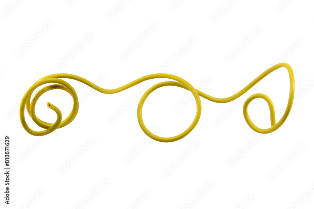 yellow wire cable of usb and adapter isolated on white background.Electronic Connector.Selection focus. yellow wire cable of usb and adapter isolated on white background.Electronic Connector.Selection focus.