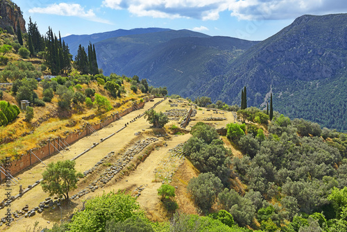 The Gymnasium of Delphi is a building complex of the 4th century BC at Delphi, Greece, UNESCO World Heritage Site photo