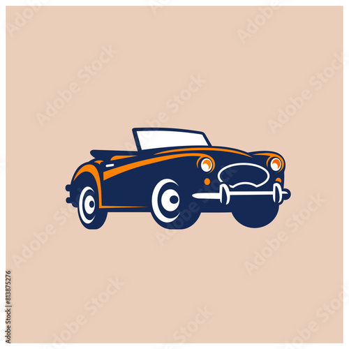 old vintage classic convertible car Austin Healey