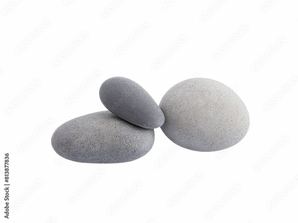 stones on white background stones on white background