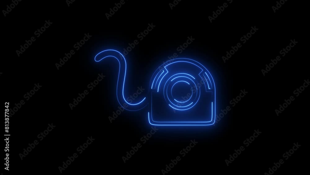 Neon glowing trackball icon animation Neon glowing trackball icon animation