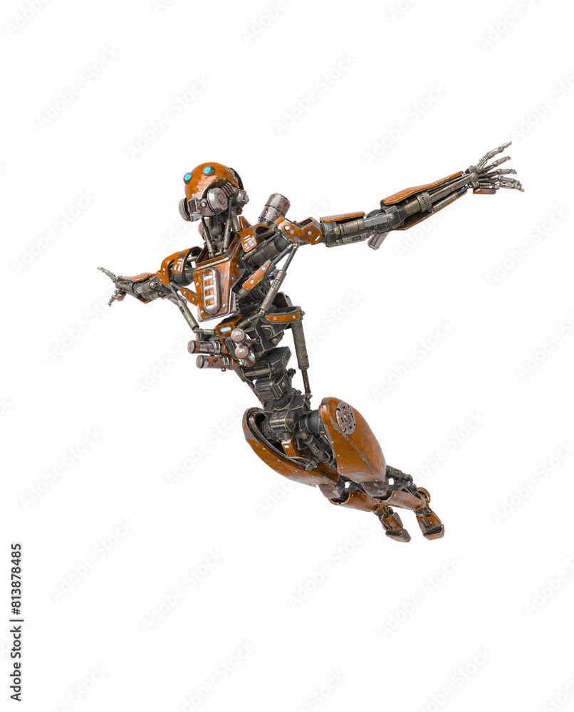 apocalypse cyborg is jumping free like a comic hero apocalypse cyborg is jumping free like a comic hero