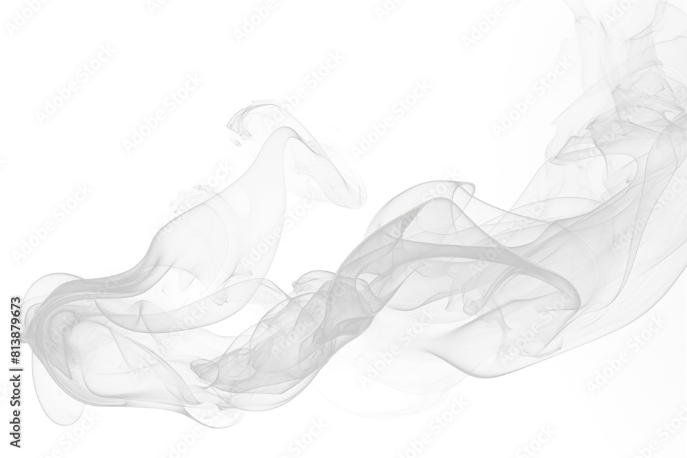 Obraz premium Realistic white smoke texture on Transparent background