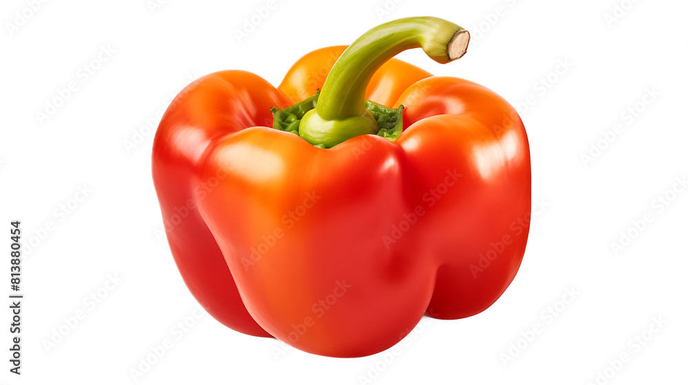 A bell pepper with a transparent background. A bell pepper with a transparent background.