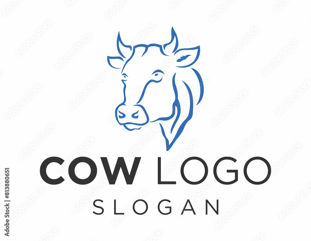 Logo design about Cow on a white background. made using the CorelDraw application. Logo design about Cow on a white background. made using the CorelDraw application.