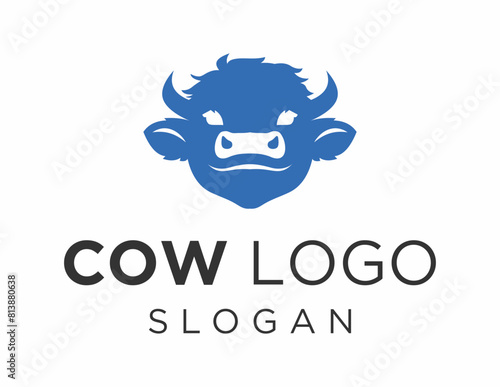 Logo design about Cow on a white background. made using the CorelDraw application.