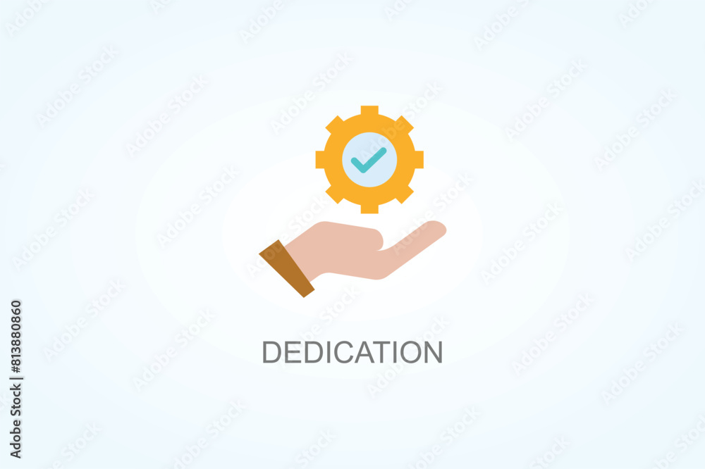 Dedication Vector  Or Logo Sign Symbol Illustration