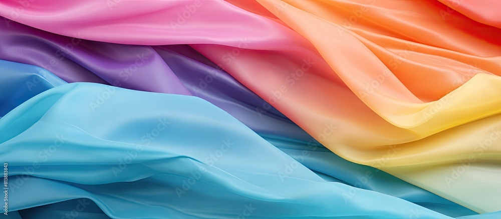 Colorful paper with wrinkled background perfect for copy space image