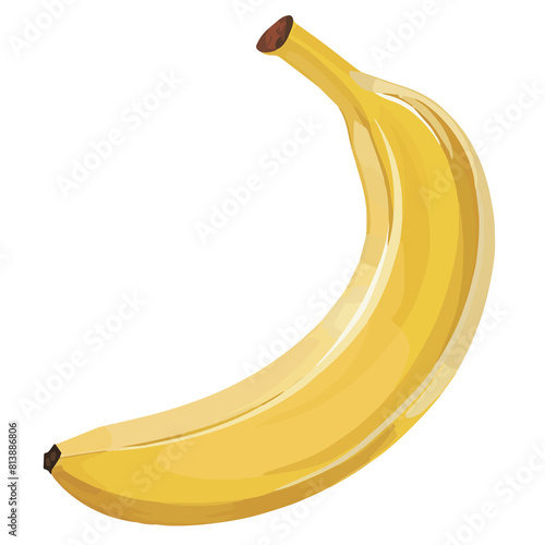 banana on white background