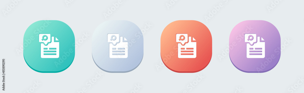 Articles solid icon in flat design style. Blog signs vector illustration. Articles solid icon in flat design style. Blog signs vector illustration.