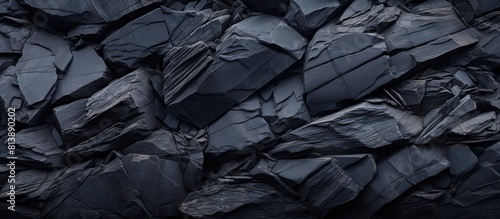 Abstract black stone background with copy space image
