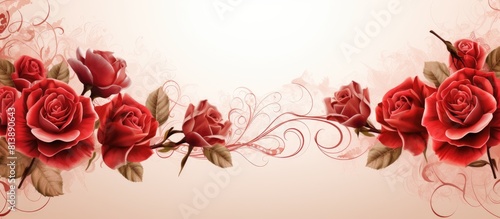 A lovely border with roses providing ample space for showcasing images