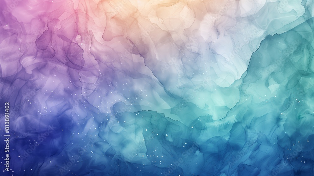 A watercolor background featuring shades of blue and purple