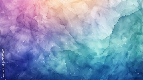 A watercolor background featuring shades of blue and purple