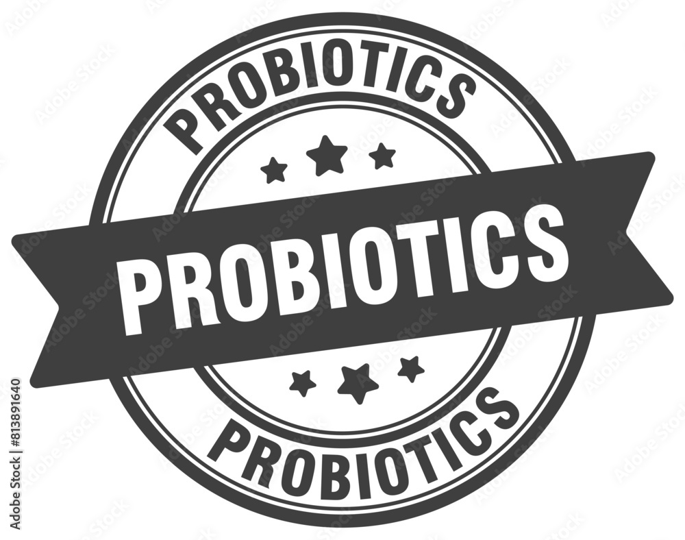 probiotics stamp. probiotics label on transparent background. round sign probiotics stamp. probiotics label on transparent background. round sign