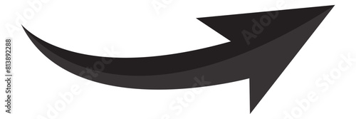 Red large forward or left pointing solid long arrow icon sketched as vector symbol