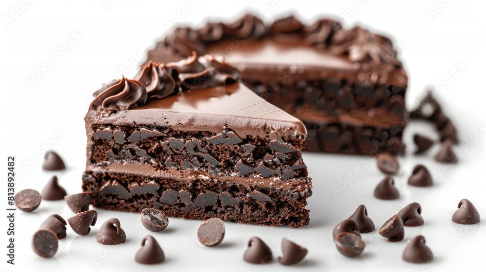 Decadent, rich and moist chocolate cake. Decadent, rich and moist chocolate cake.