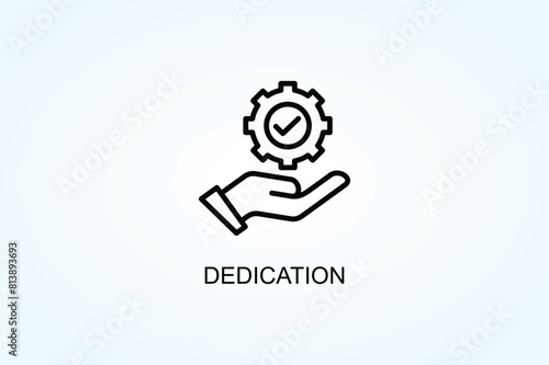 Dedication Vector  Or Logo Sign Symbol Illustration