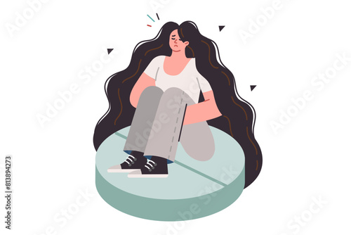 Woman is on antidepressants allow to forget about stress or depression, but are addictive