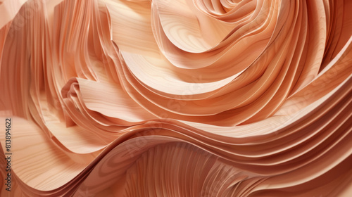 Harmonious Blend: Modern Architectural Design in Soft Peach Tones