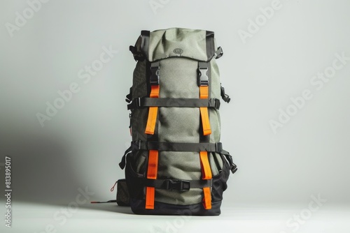 a stylish backpack, light white background